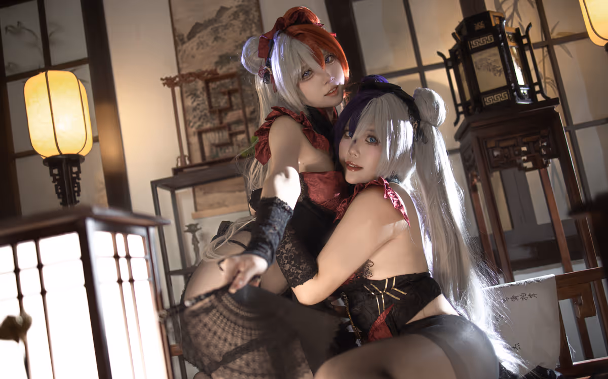 Xiaowannenggancuimian qvq and Etsu ko cosplay Ying Swei and Chao Ho (Azur Lane) – photo 5 of 14