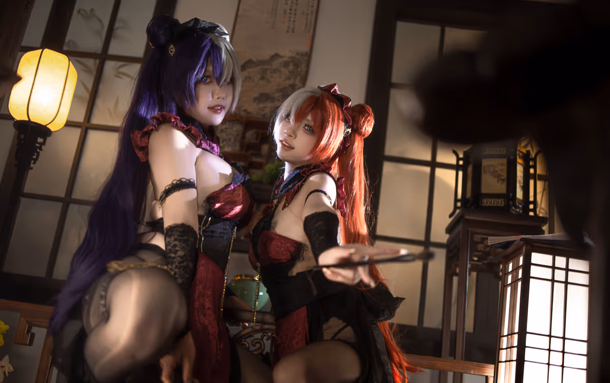 Xiaowannenggancuimian qvq and Etsu ko cosplay Ying Swei and Chao Ho (Azur Lane) – photo 8 of 14